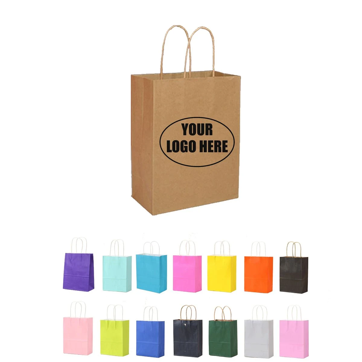 Vertical Kraft Shopping Tote 1