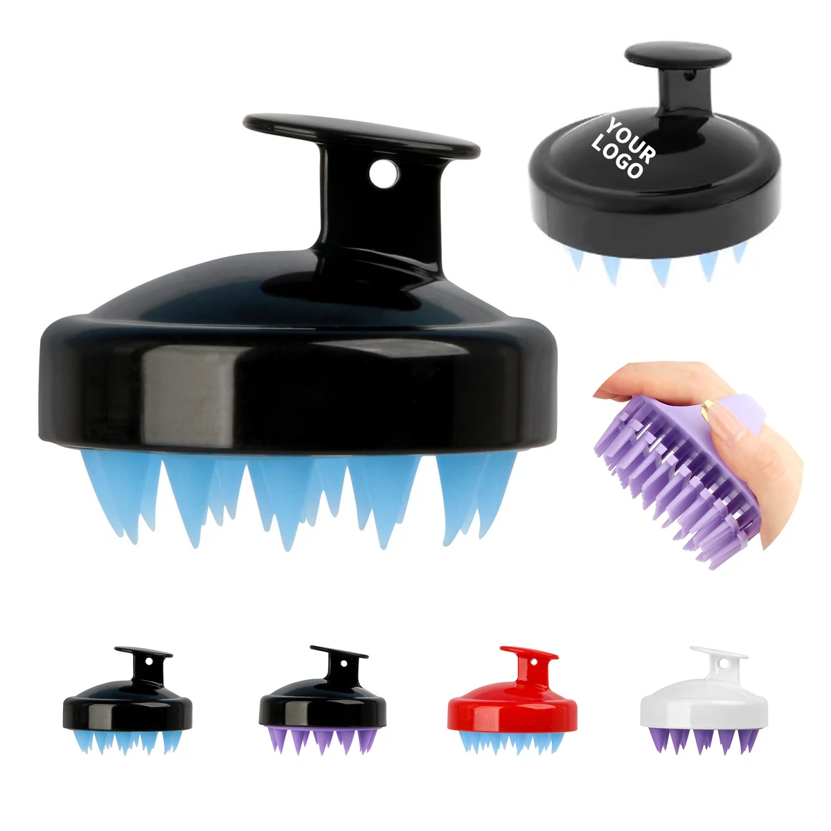 Silicone Scalp Cleansing Massager Brush 3.15" Length x 3.15" Width 1