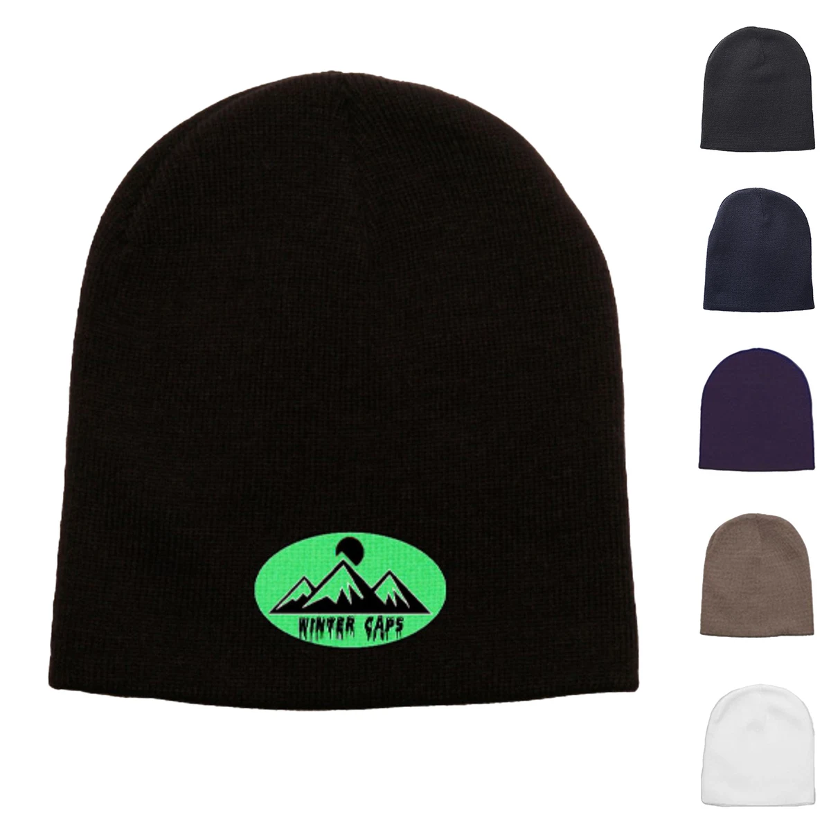Beanie - Knit embroidered custom logo beanies 1
