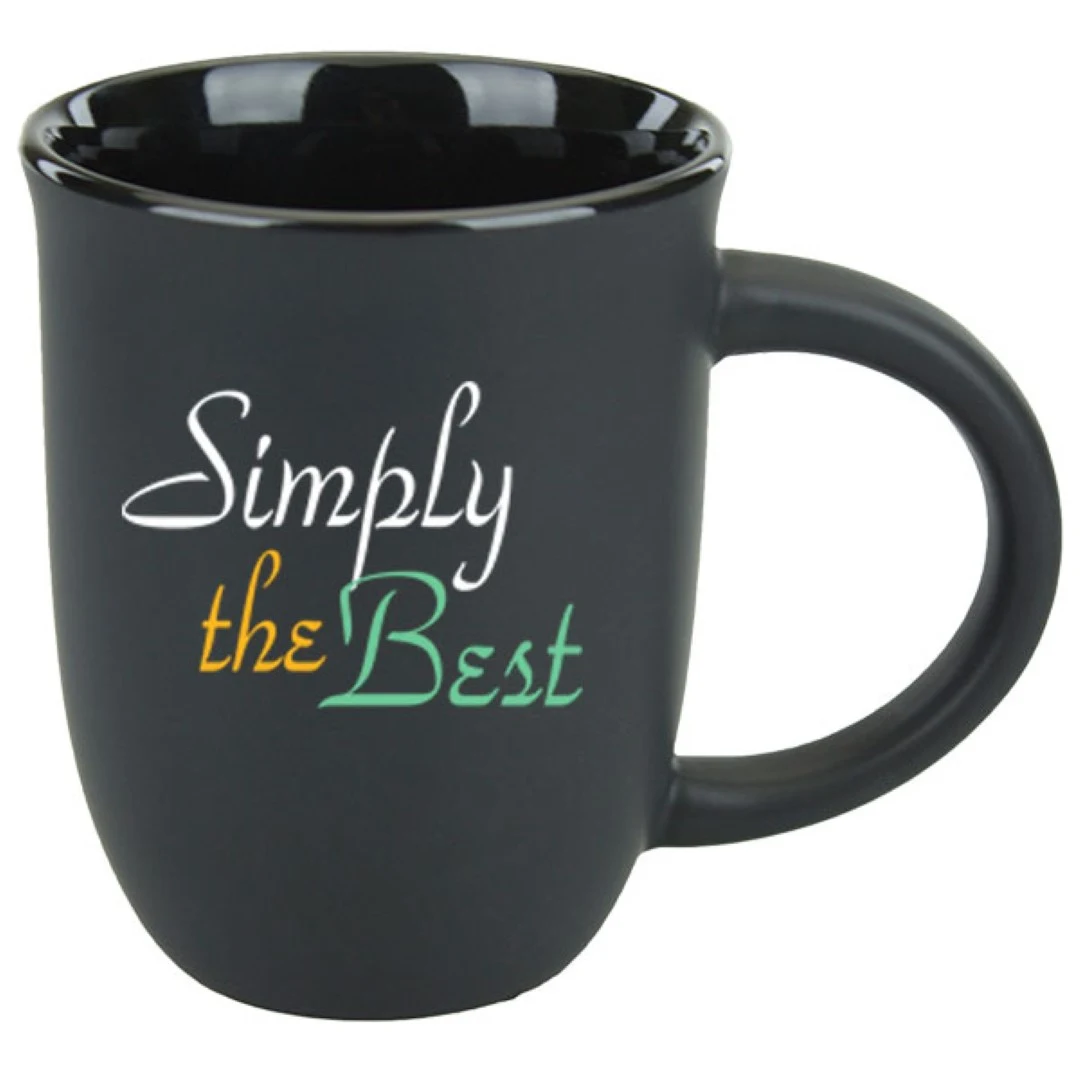 14 oz Salem II - Black Matte Satin Custom Mug 1