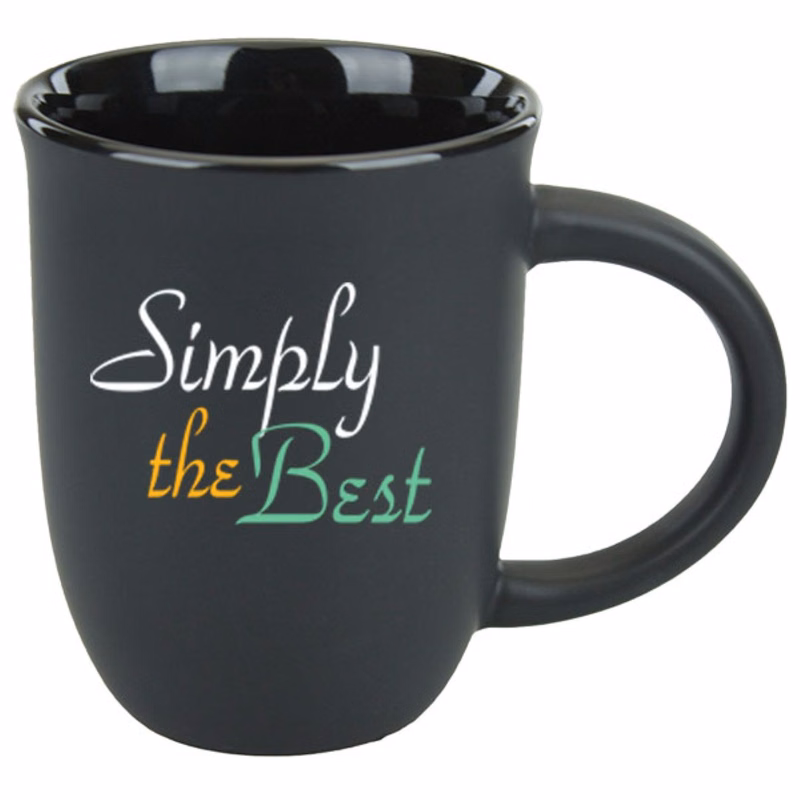 14 oz Salem II - Black Matte Satin Custom Mug