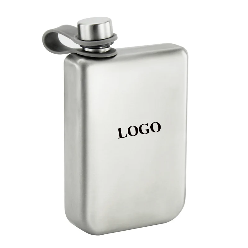 Outdoor Flat Wine Bottle Square Shaped 304 Stainless Steel 9 1