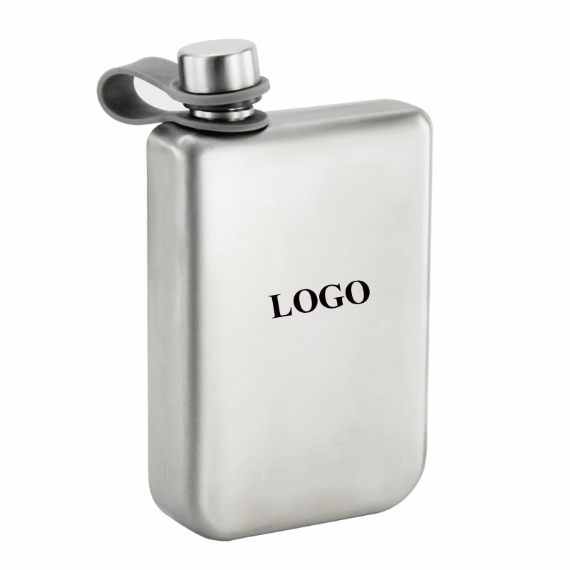 Outdoor Flat Wine Bottle Square Shaped 304 Stainless Steel 9