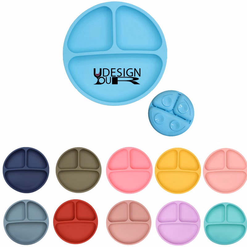 Anti-Fall Kids Silicone Plate Baby Feeding Bowl