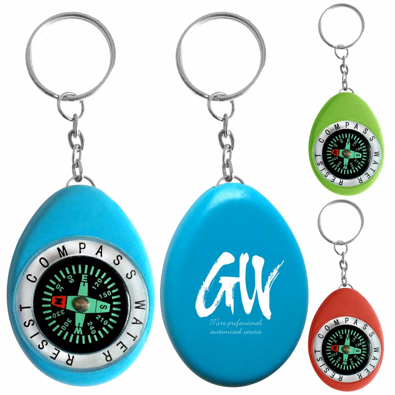 Oval Navigation Compass Key Chain