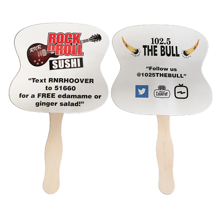 Bread Slice Hand Fan Full Color (2 Sides) 1