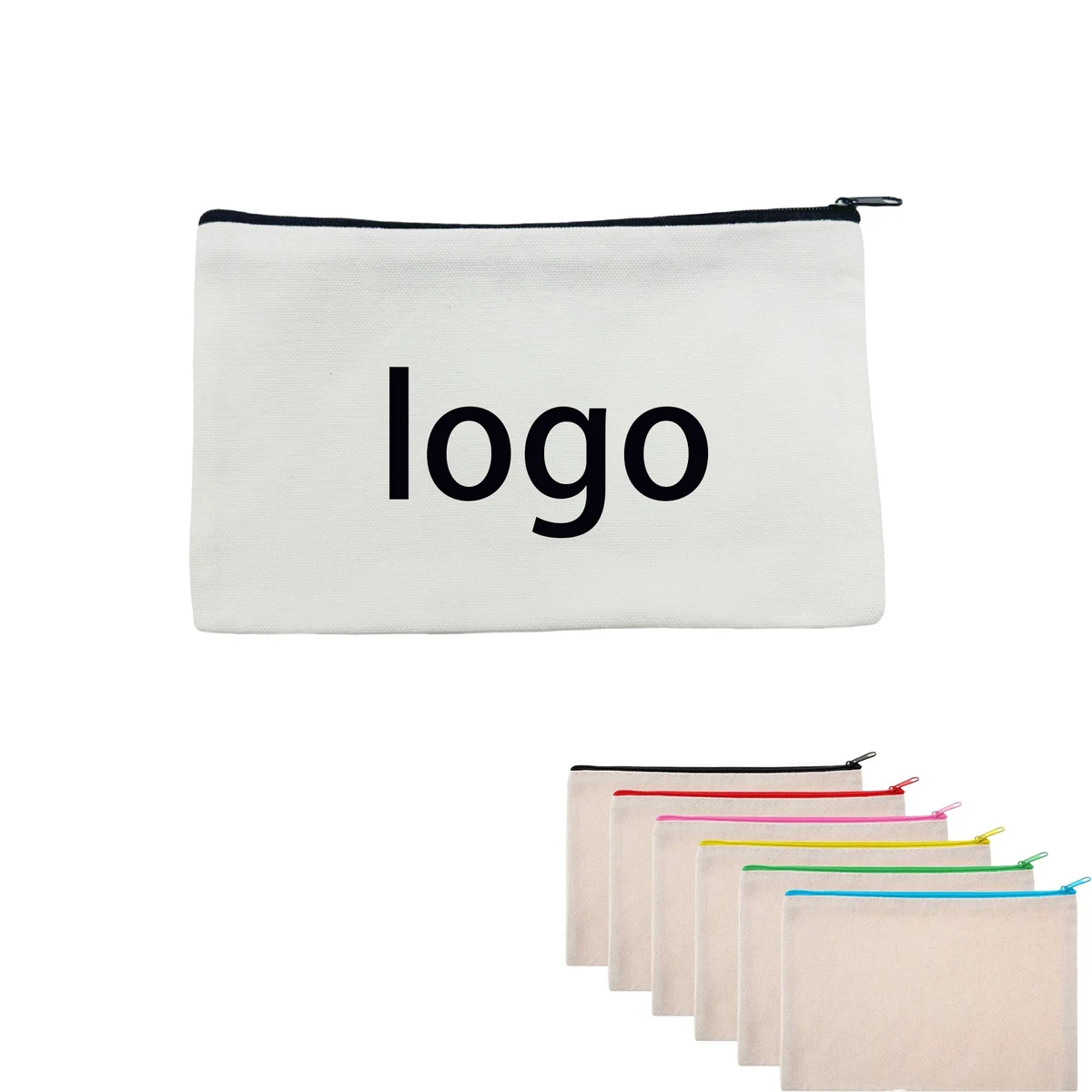 Multipurpose Cosmetics Bag Zipper Canvas Makeup Pouches 1
