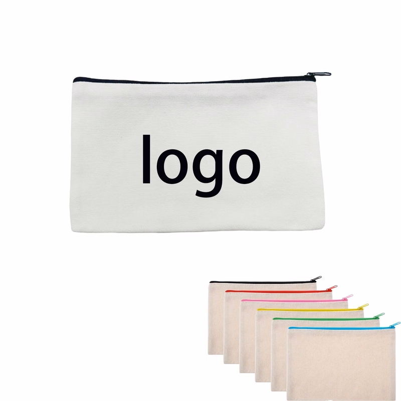 Multipurpose Cosmetics Bag Zipper Canvas Makeup Pouches