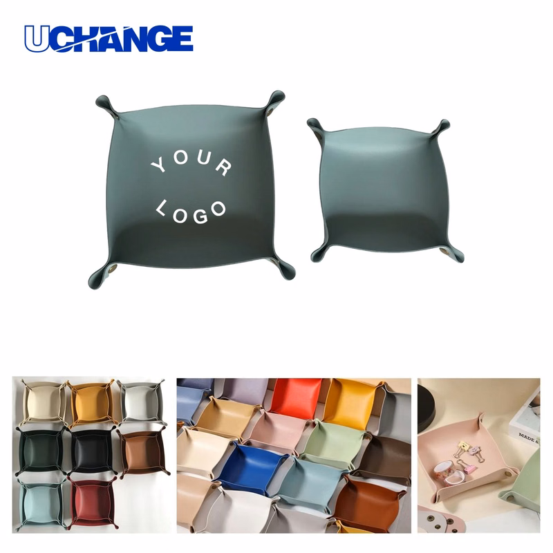 PU Leather Folding Desk Tray