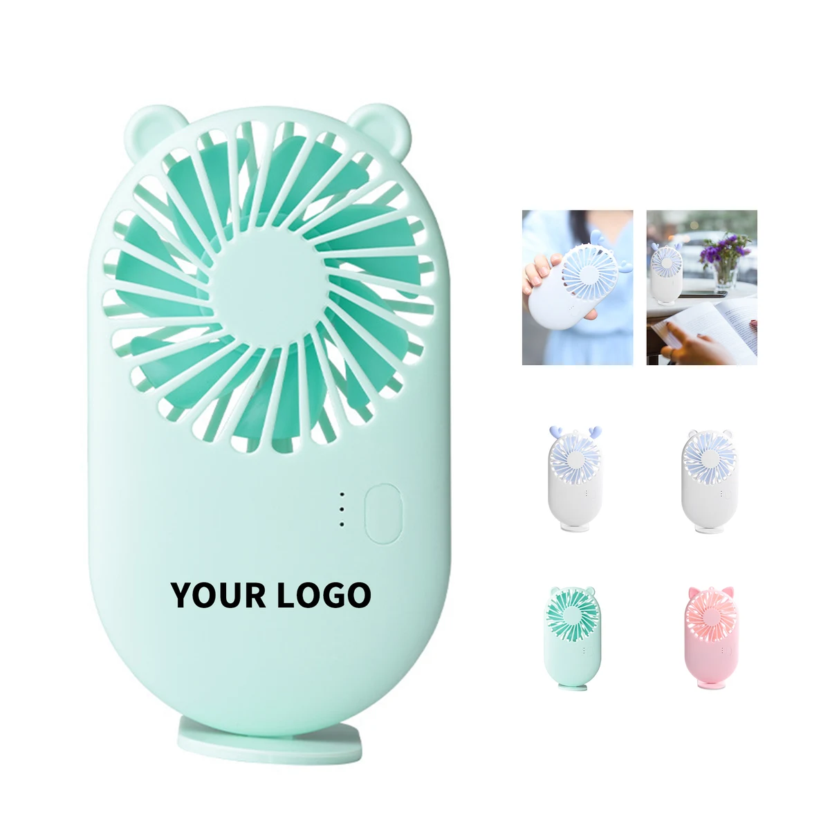 Rechargeable Pocket Fan 500 Milliampere Battery 5.4" x 3.1" x 1" 1