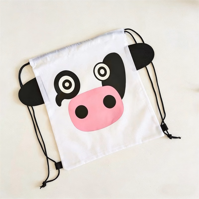 Cow Paws and Claws Drawstring Backpack