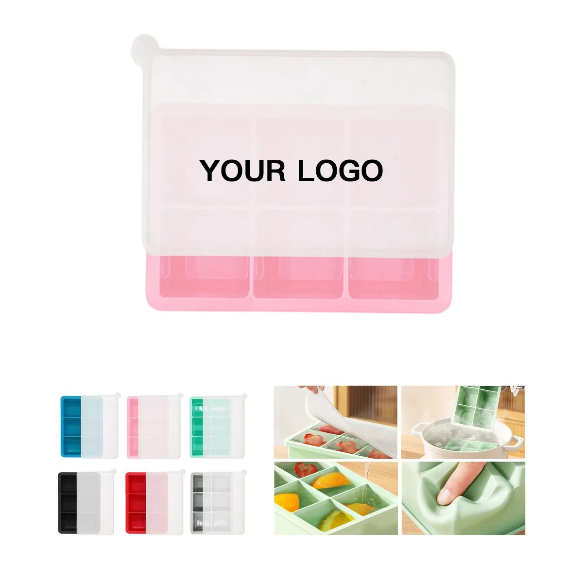 Flexible Ice Cube Maker with Cover 1
