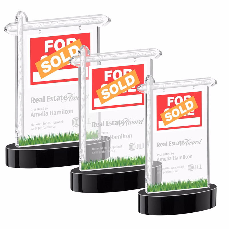 Real Estate Award on Alberton Base - Black
