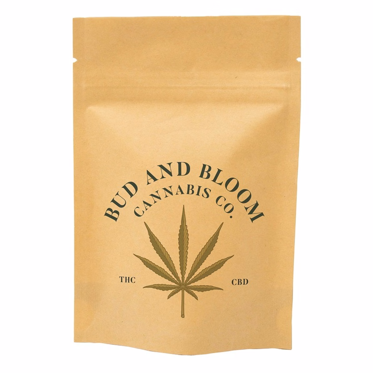 Full Color Stand Up Kraft Barrier Pouch (4"W x 6"H x 2"D)