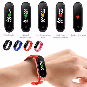 2 In 1 Bracelet Thermometer With Digital Watch Display