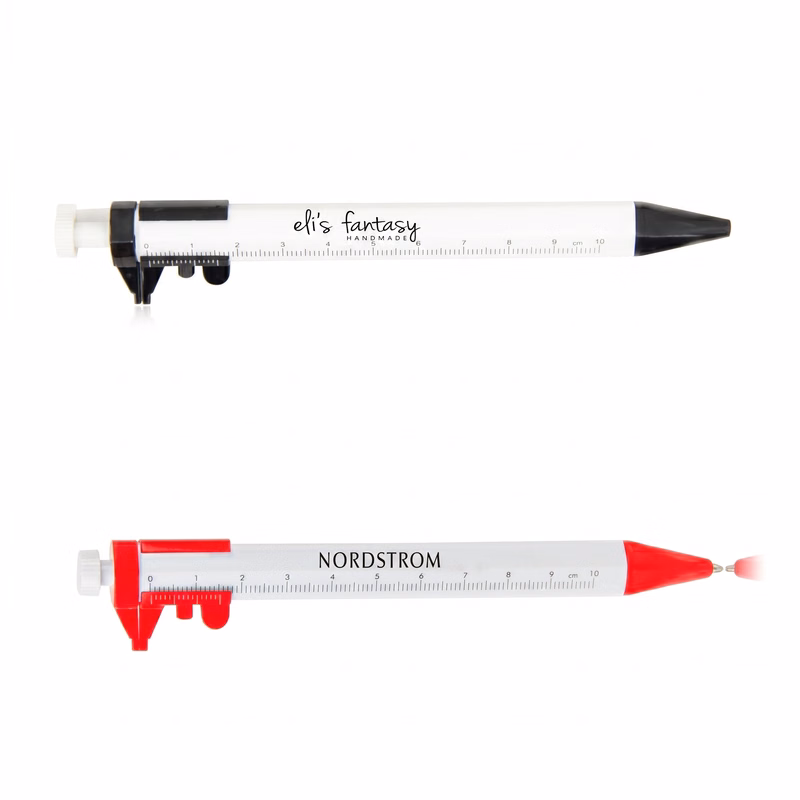 Retractable Caliper Ruler Pen