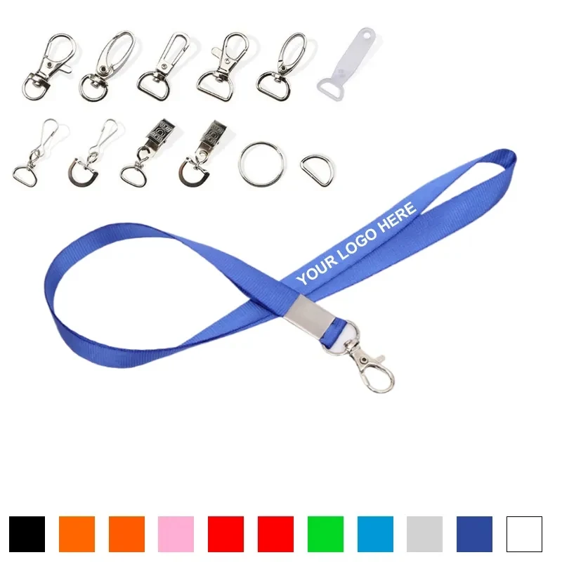 Polyester Employee'S Card Metal Hook Lanyard 1