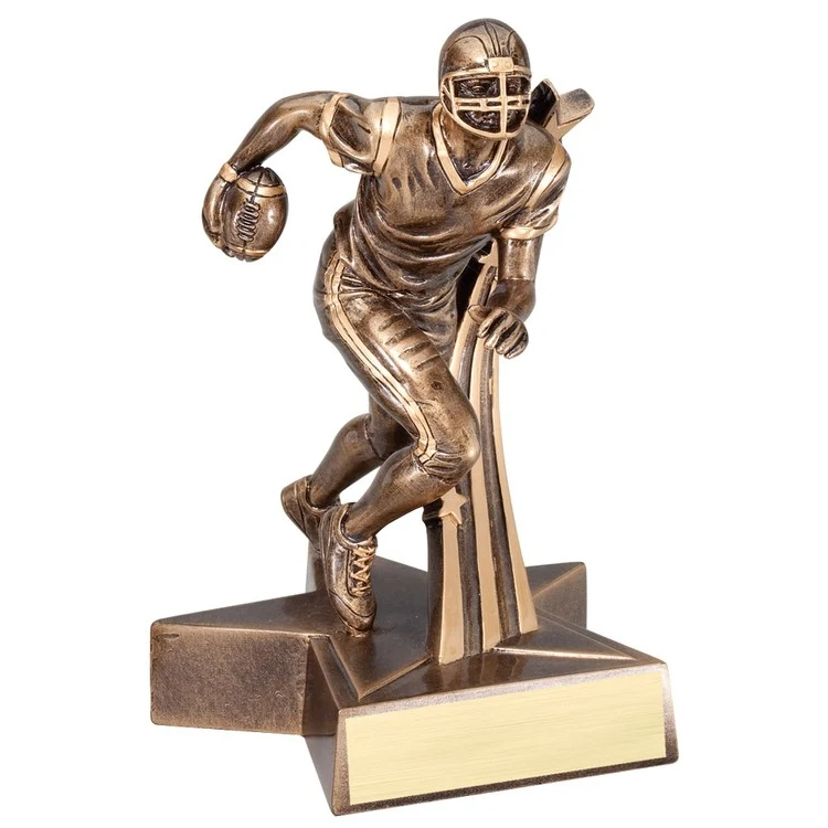 6 1/2" Tall Football Superstar Resin Award 1