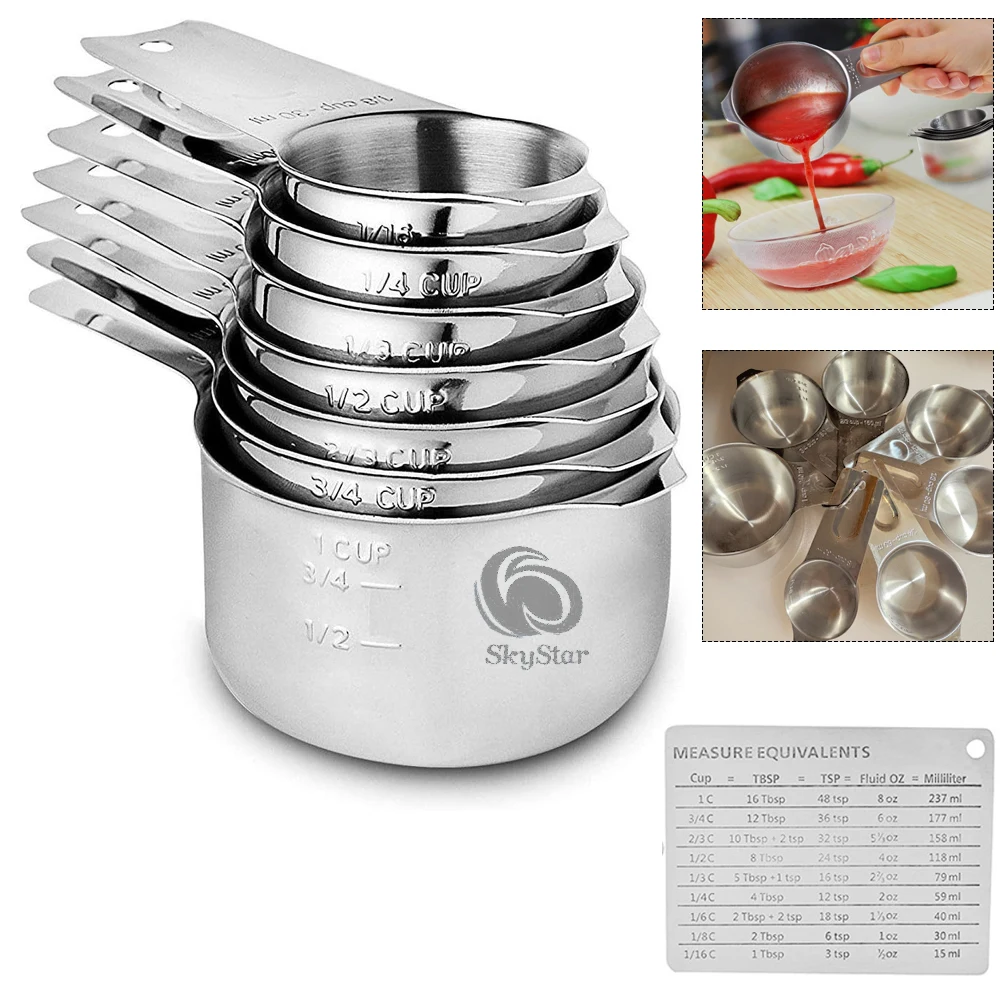 7-piece Stainless Steel Measuring Cup Set 1
