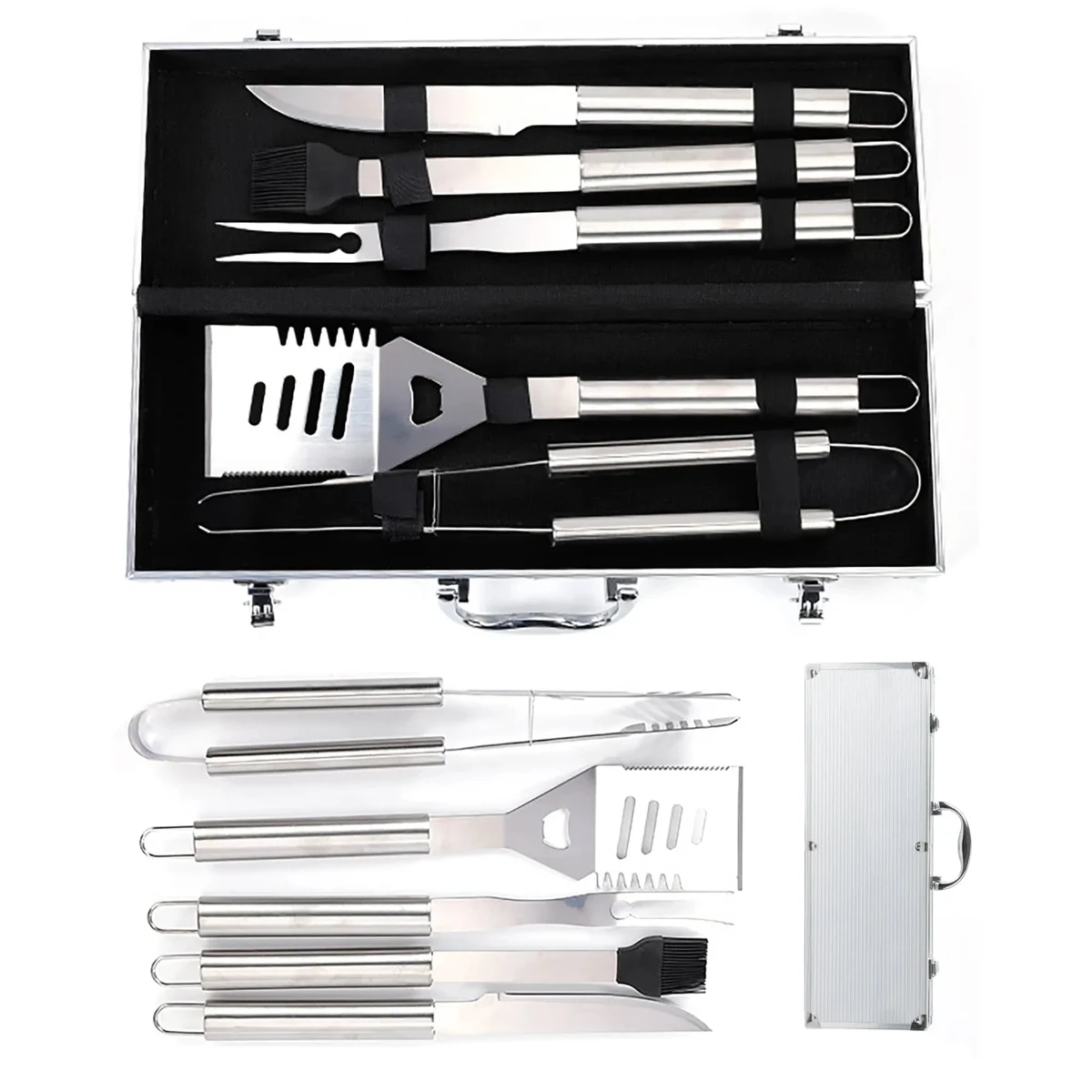 Stainless Steel 5 Piece BBQ Tool Set 1