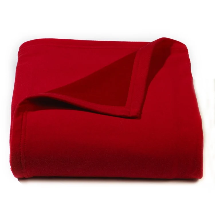 Red Sweatshirt Jersey Fleece Blanket 1