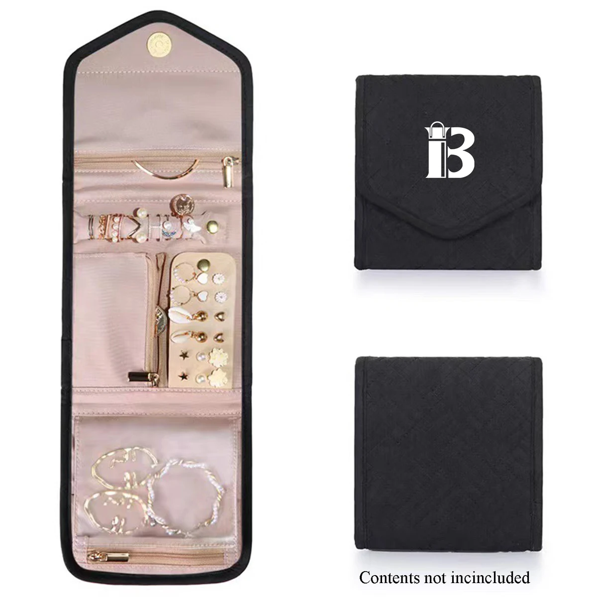 Portable Travel Jewelry Organizer Case Handbag 1