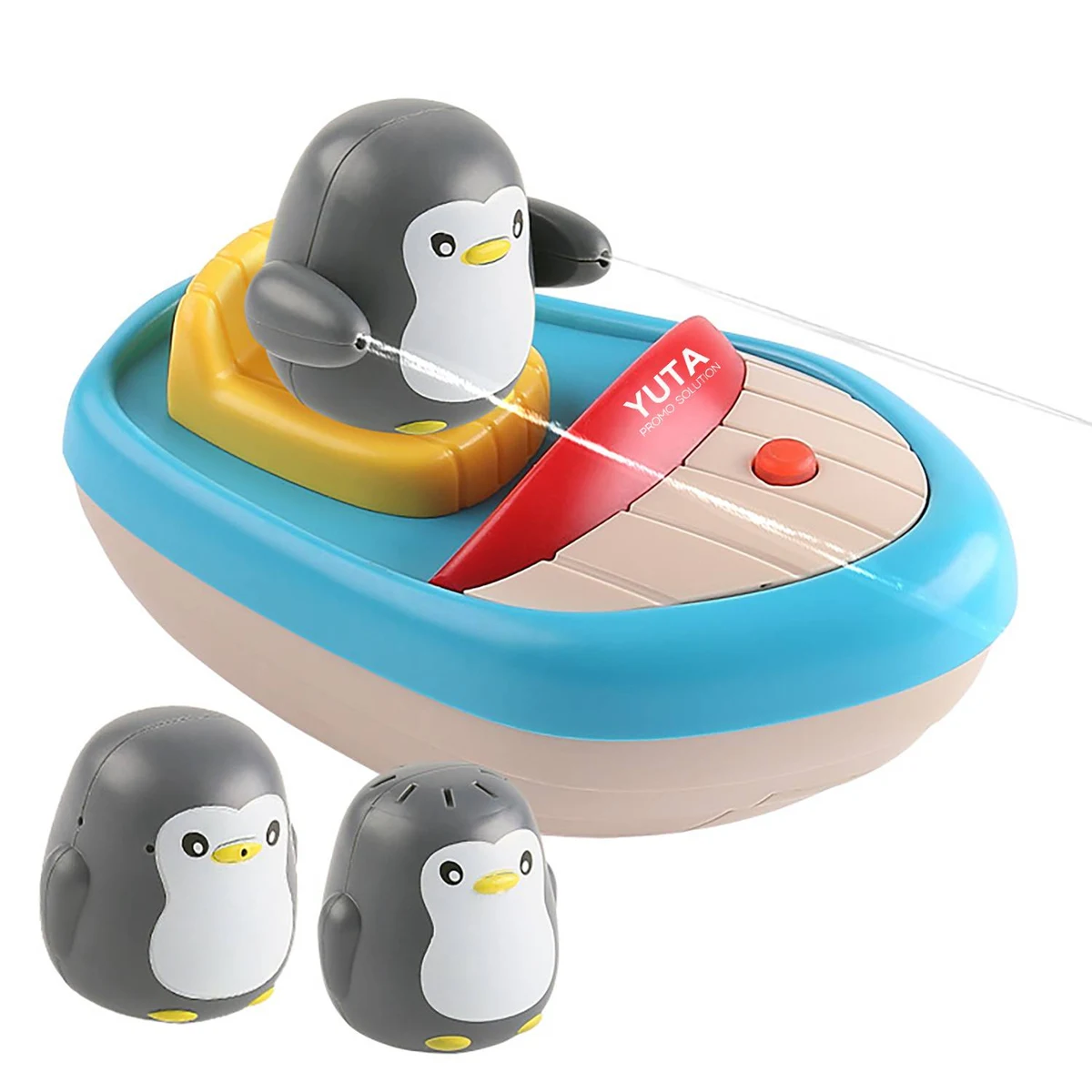 Baby Electric Spraying Penguin Boat Bath Toy 1