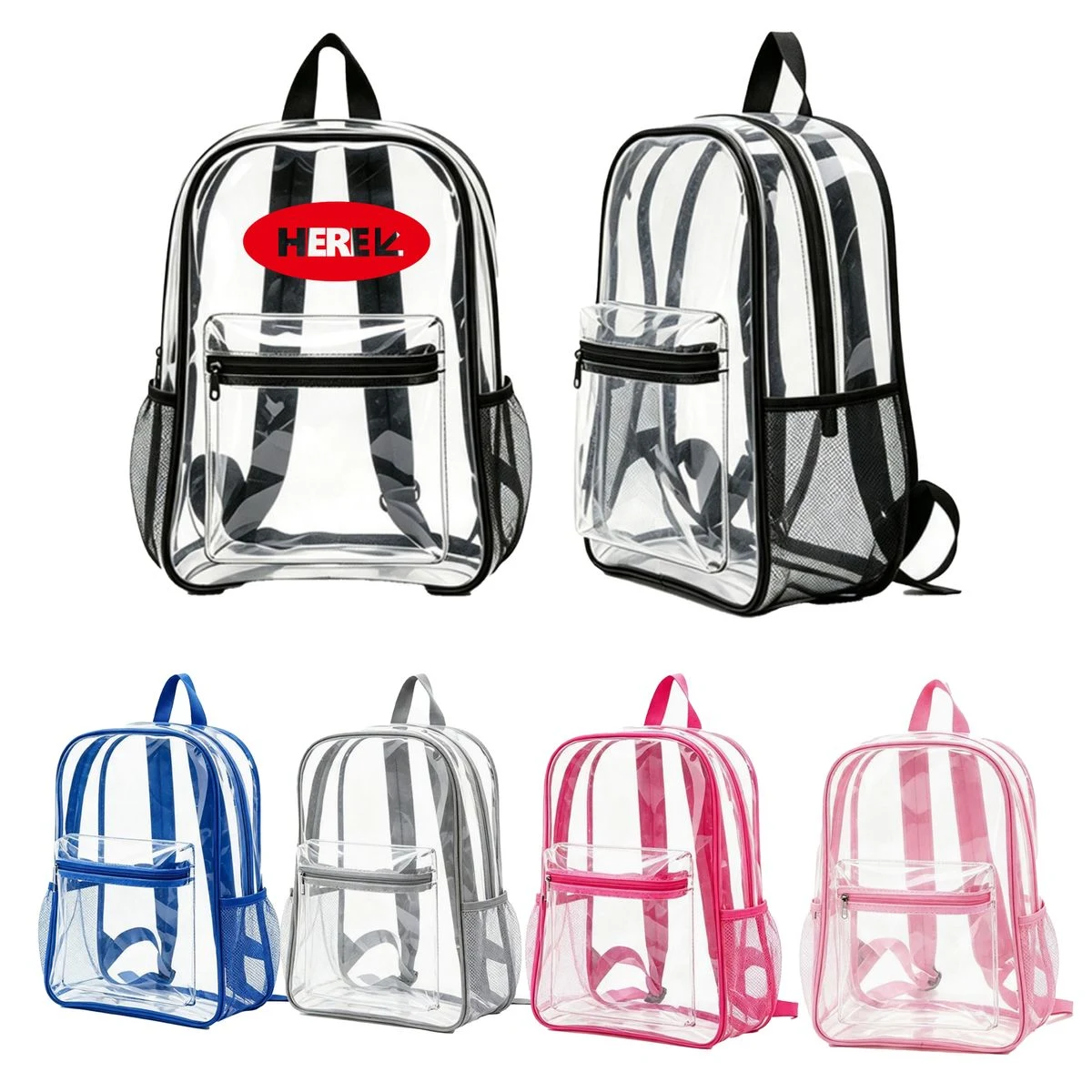Waterproof Zippered PVC Backpack 1