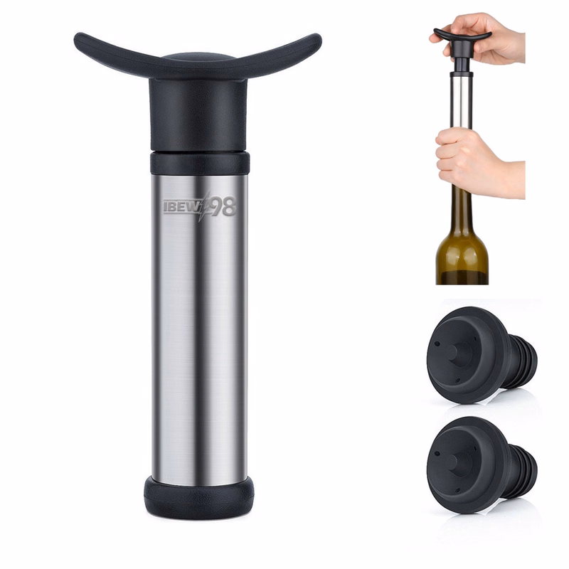 Stainless Steel Pump & Bottle Stopper Set