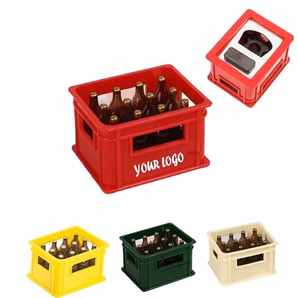Beverage Crate Shape Bottle Opener with Magnet