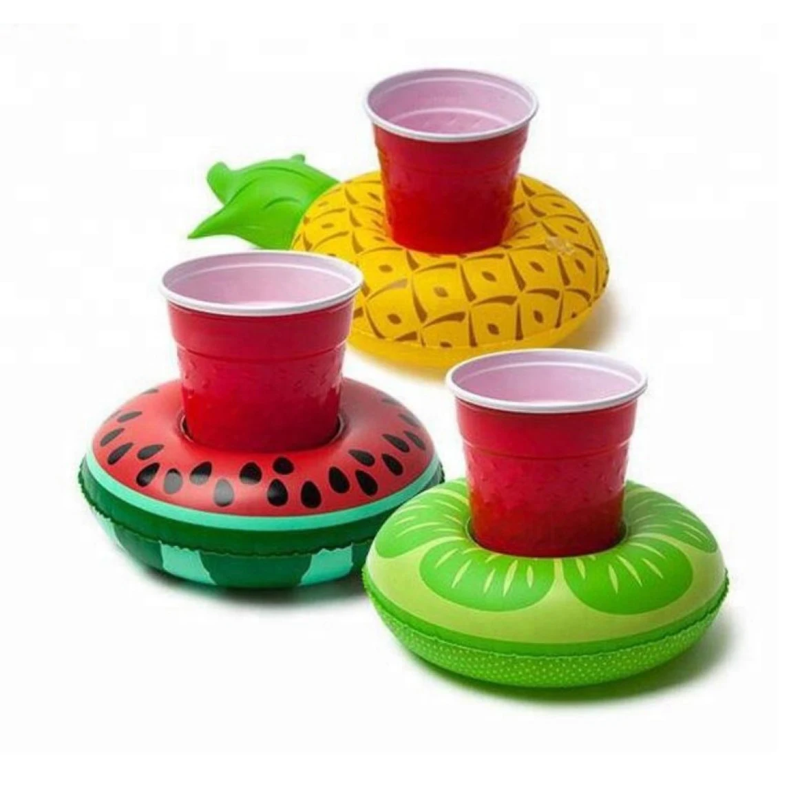 PVC Inflatable Floating Coaster Cup Holder 1