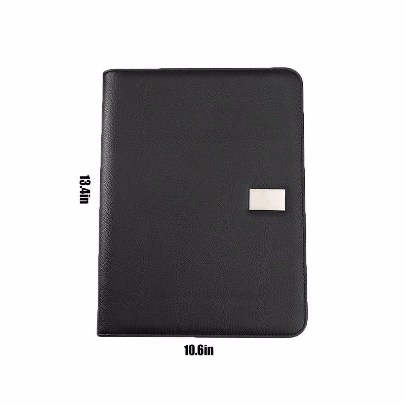 PU Zippered Portfolio Notepad