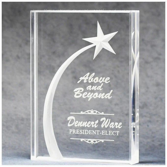 Acrylic Block With 3D Shooting Star 1