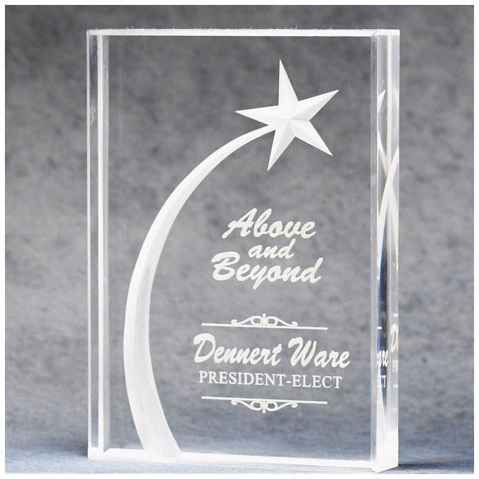 Acrylic Block With 3D Shooting Star