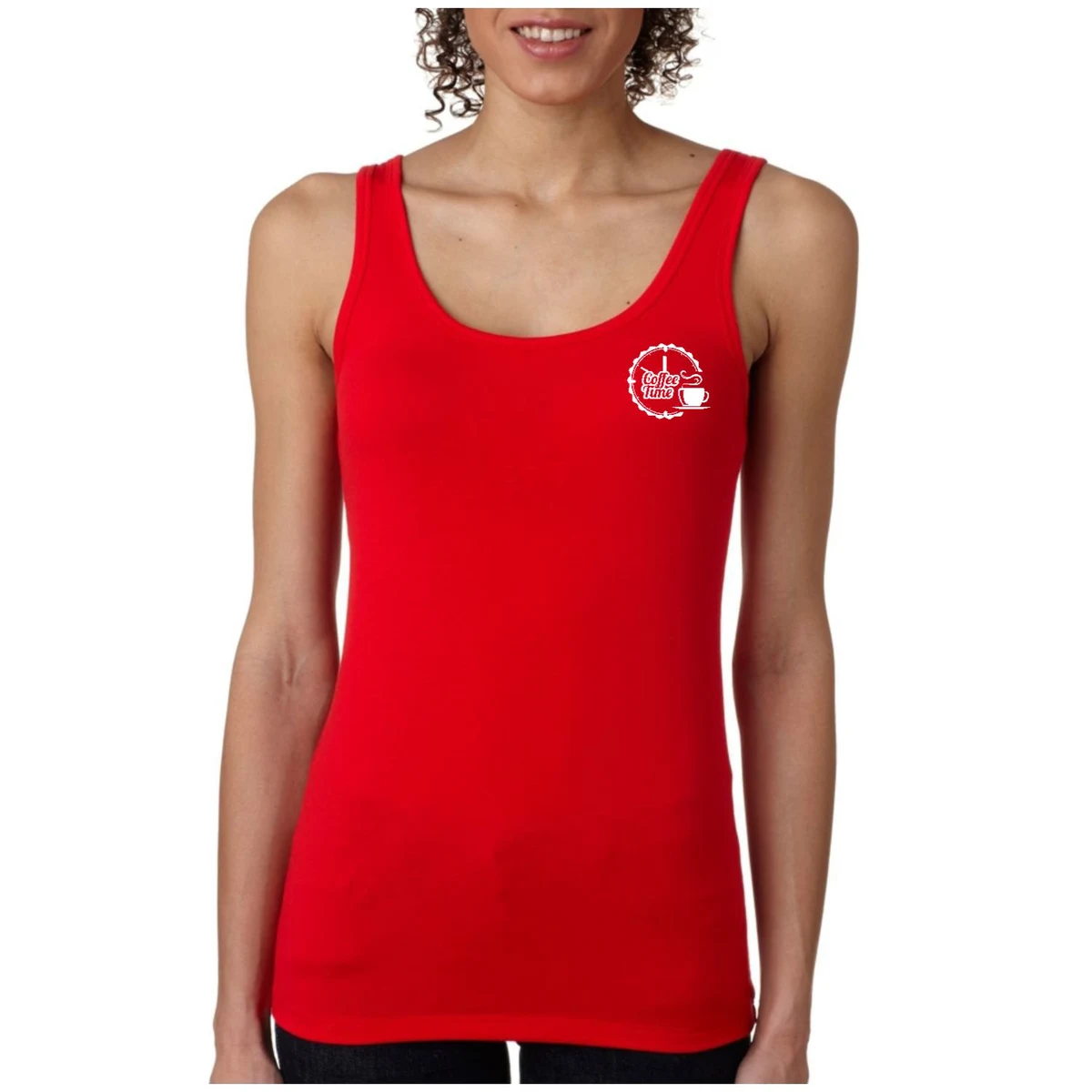 Next Level 4.3 oz. 57/ 38/ 5 Cotton/ Polyester/ Spandex Ladies Jersey Tank Tops 1