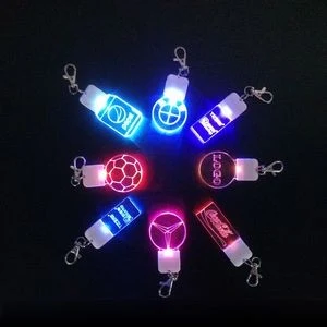 Acrylic Led Flashing Keychain 1