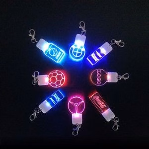 Acrylic Led Flashing Keychain