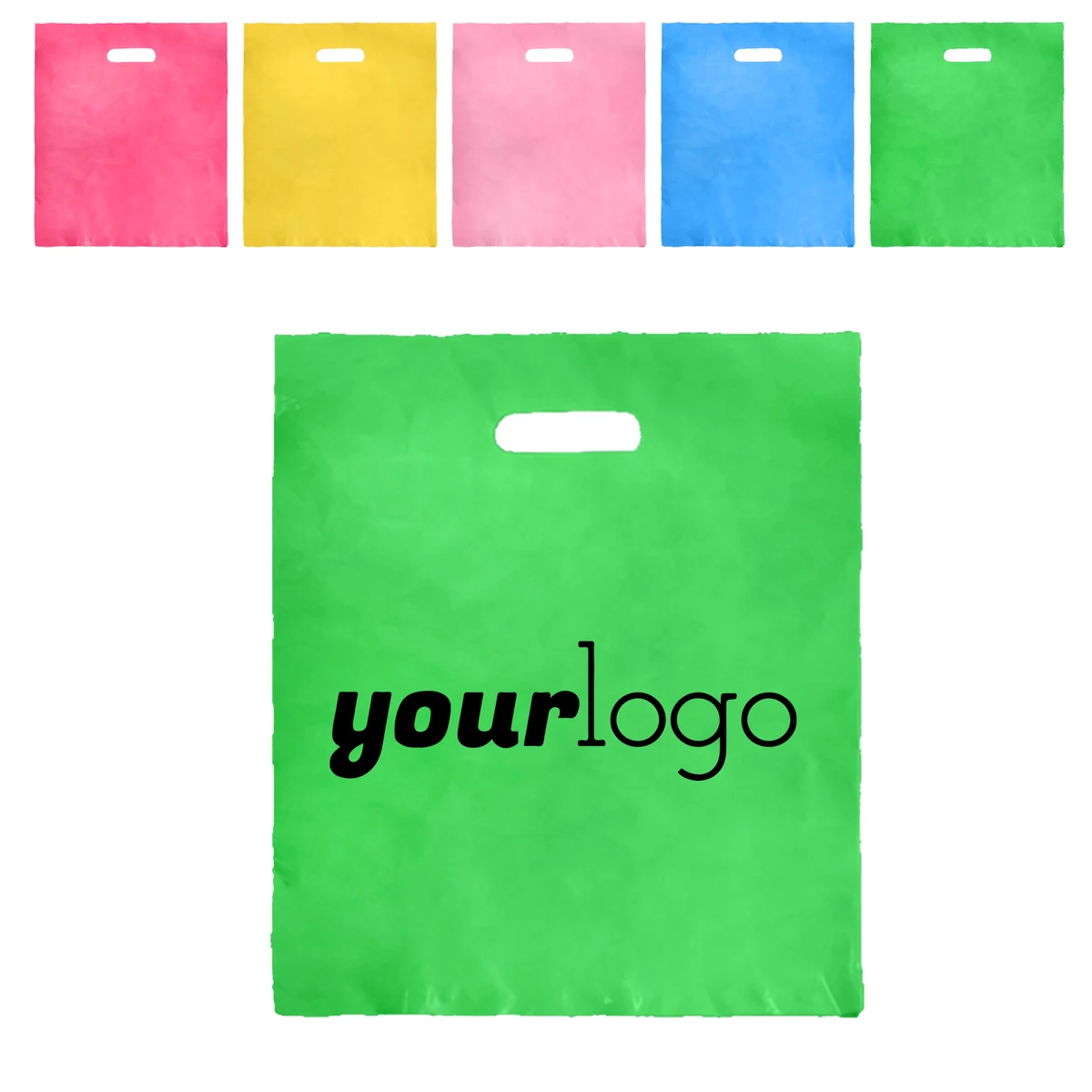 Plastic Die Cut Retail Bags with Handle 1