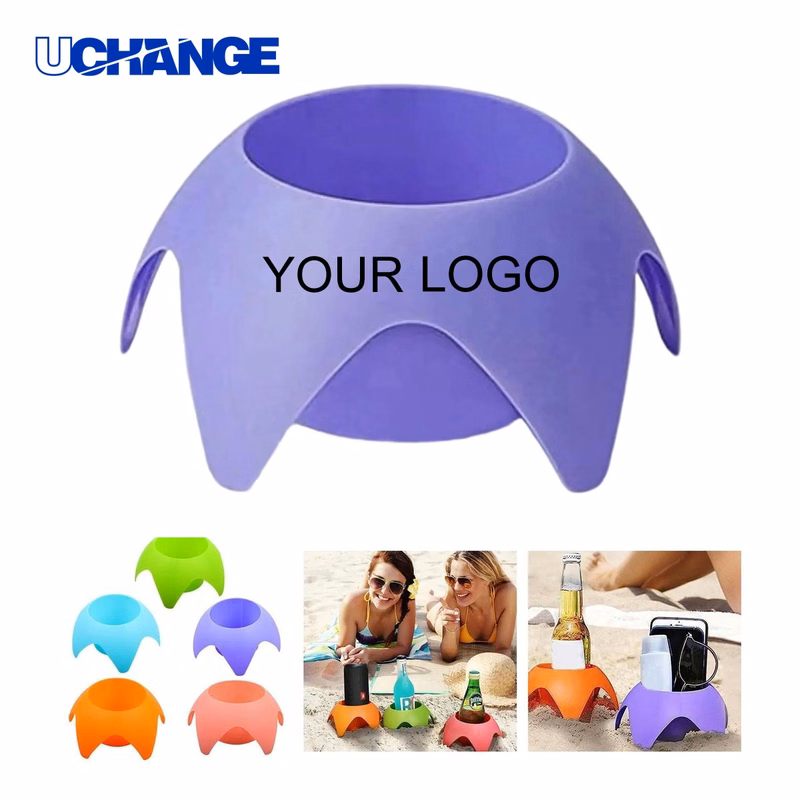 Beach Sand Cup Holders Drink Coasters Set Stackable Design
