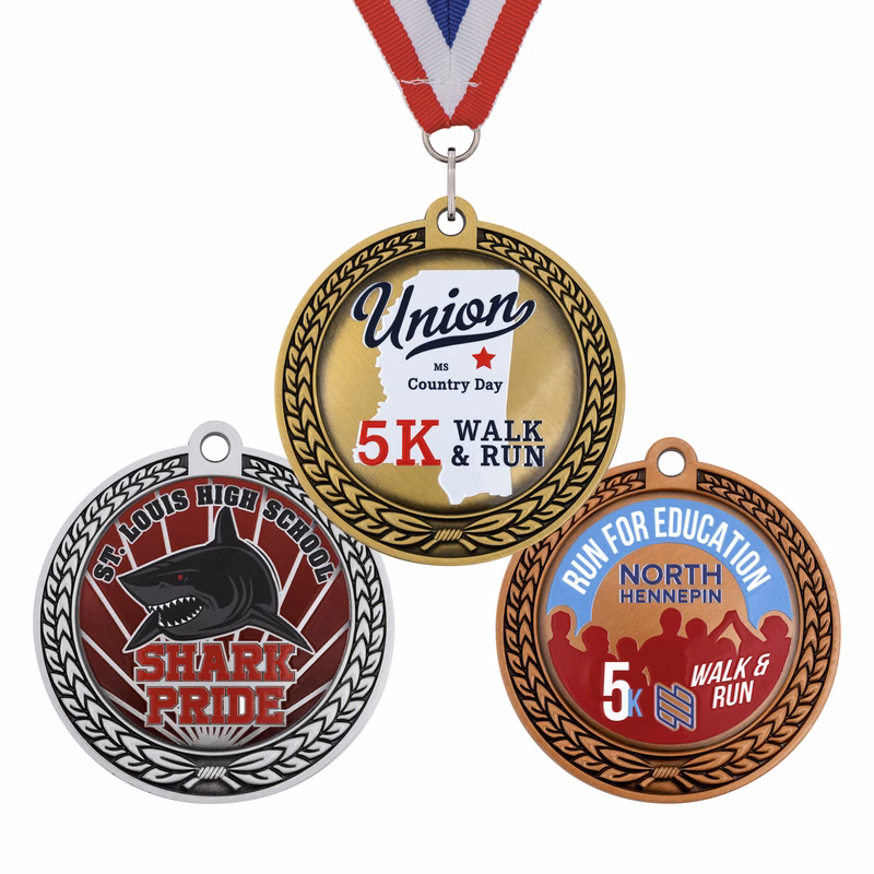 2.5" Speed Medal 3D Wreath w/ 3D Texture Print