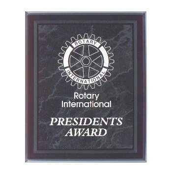 7" x 9" Black Marble Border Acrylic Clear-Plaq Award 1
