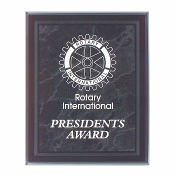 7" x 9" Black Marble Border Acrylic Clear-Plaq Award