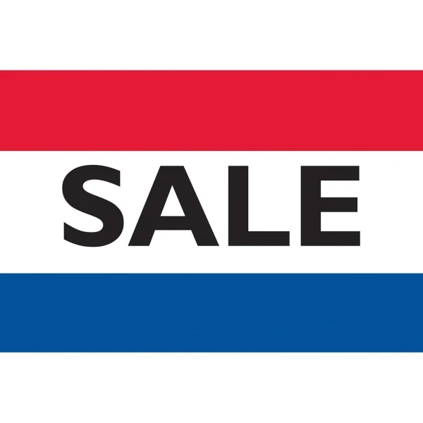 10.5" x 15" 3 Stripe Message Car Flag - wPoly 1 Ply - Dozens 1