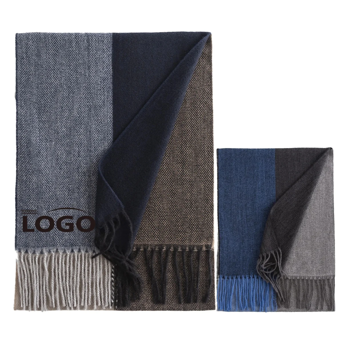 Winter Plaid Matching Men's Imitation Cashmere Scarf Clashing Colors 1