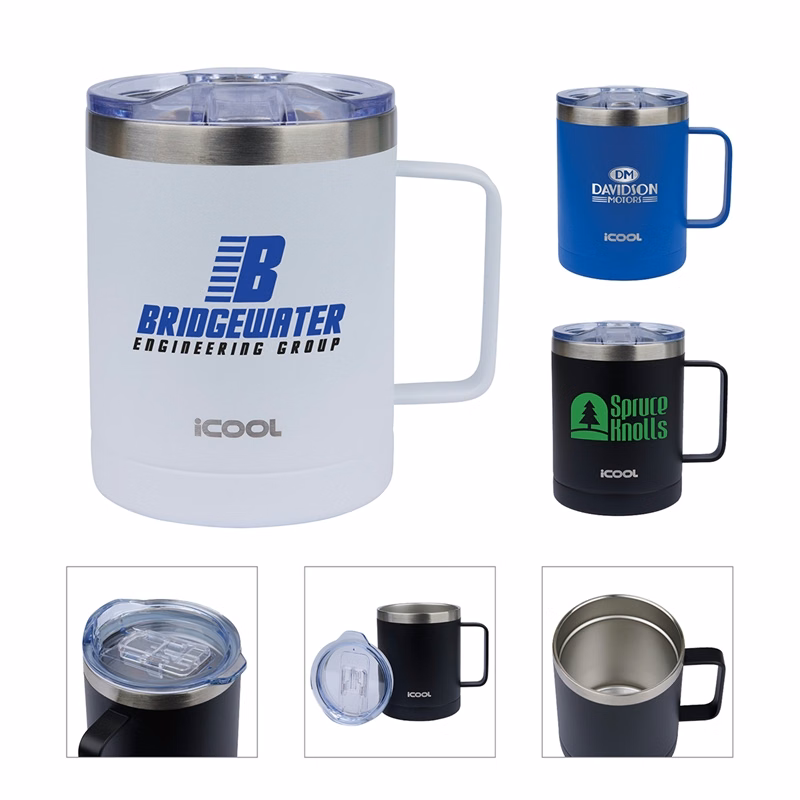 iCOOL® Elbert 14 oz. Double Wall, Vacuum Mug w/ Copper Lining