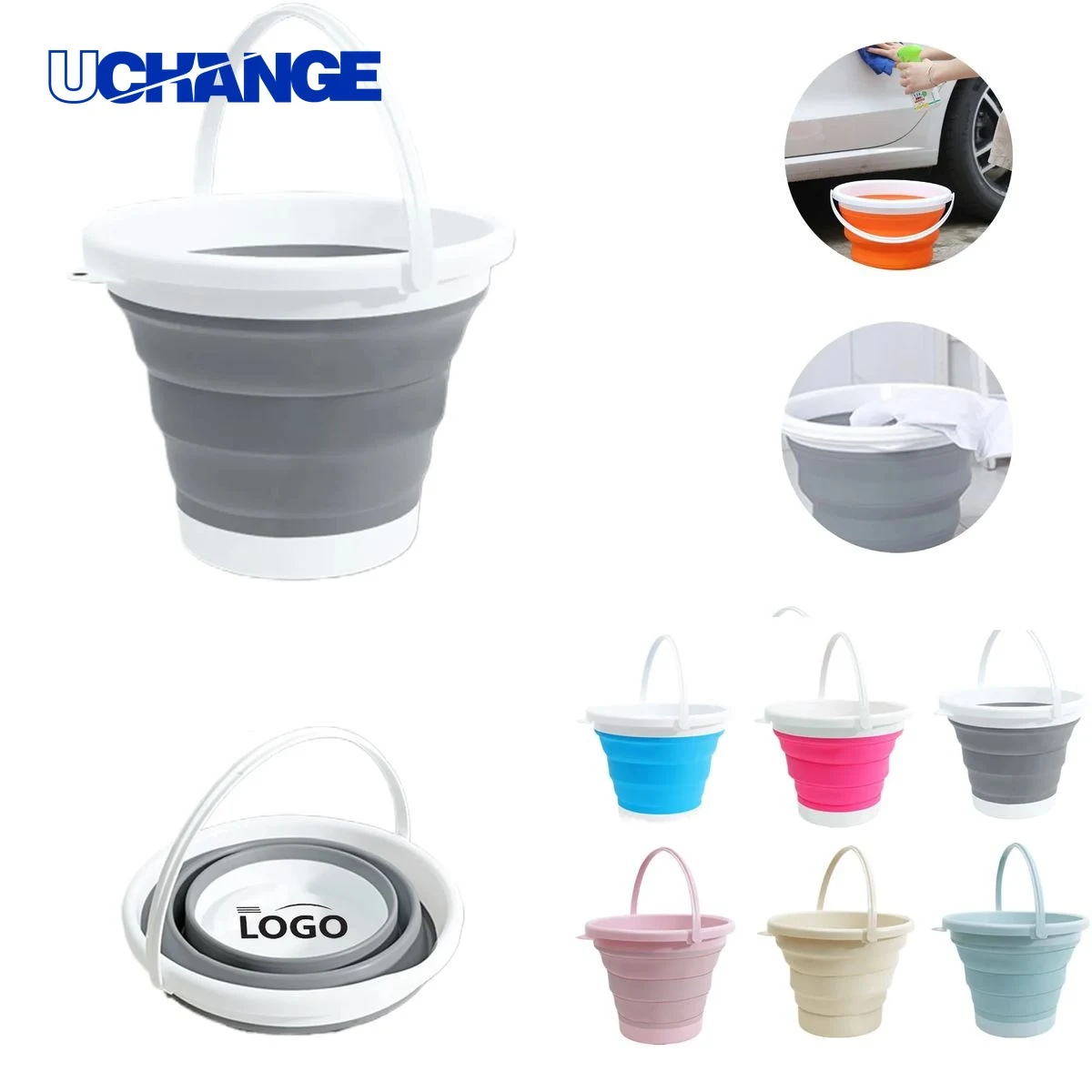 Collapsible Portable Silicone Bucket 1
