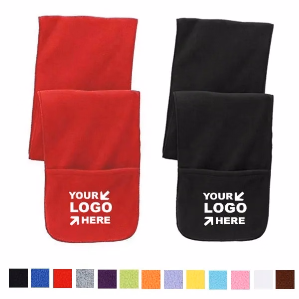 Promotional Fleece Scarf with Pockets
