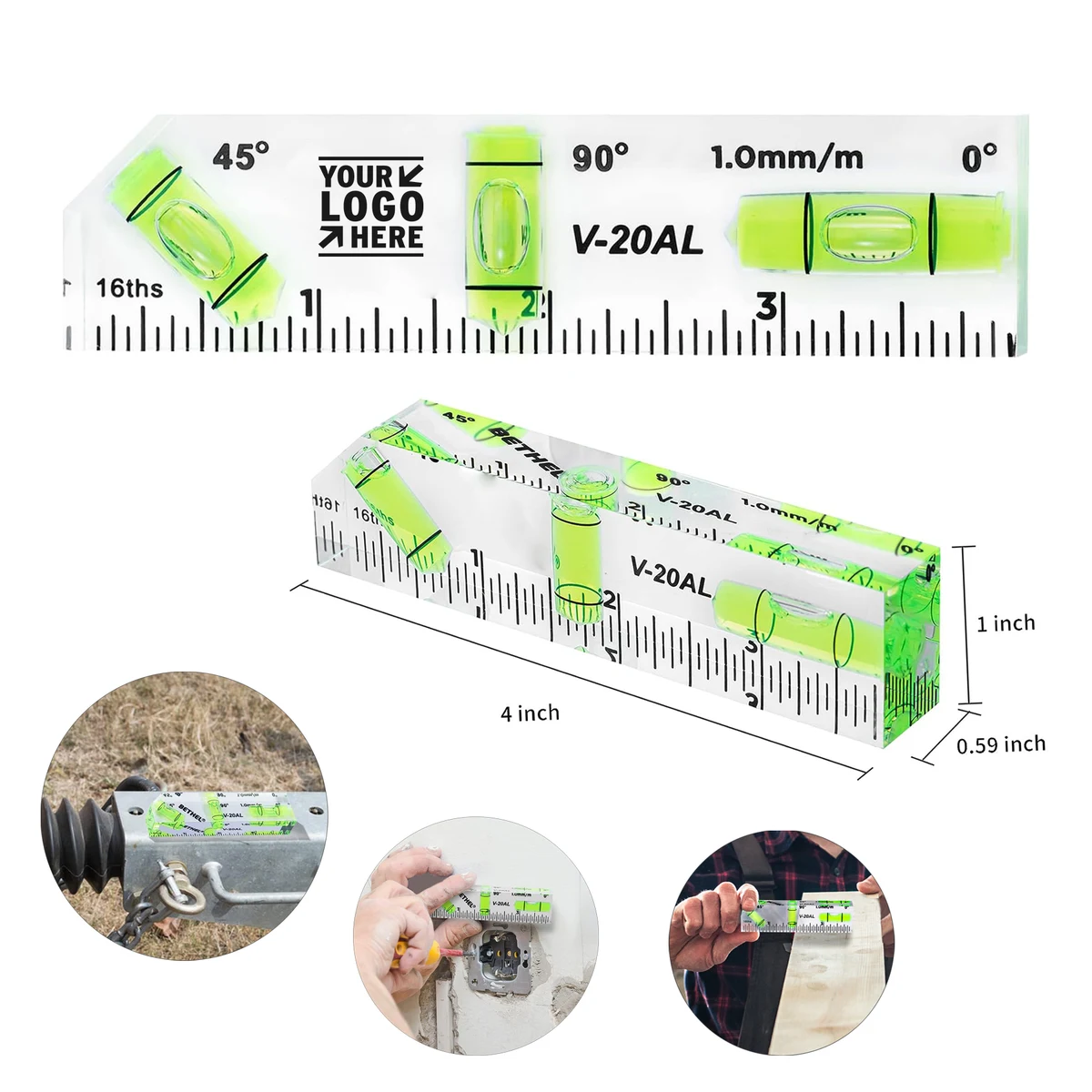 T-Type Shatterproof Cross Check Level Mini Bubble Two Directions Spirit Measuring Instrument 1