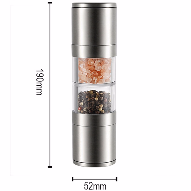 2 In 1 Stainless Steel Salt And Pepper Grinder