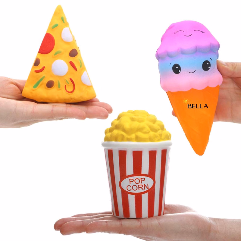 Hamburger Milkshake Squishe Donut Popcorn Toys Stress Relief